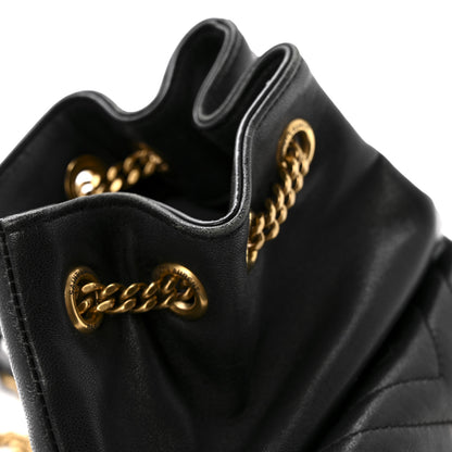 Saint Laurent Lambskin Matelasse Monogram Joe Nano Bucket Bag Black 11 of 13