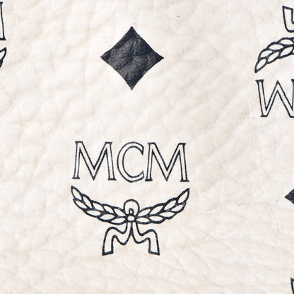 MCM Visetos Weekender Duffle Bag White 9 of 33