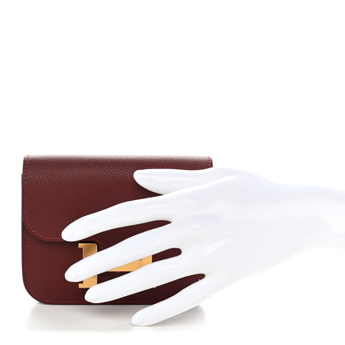 Hermes Epsom Constance Slim Wallet Rouge H 3 of 9