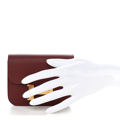 Hermes Epsom Constance Slim Wallet Rouge H 3 of 9