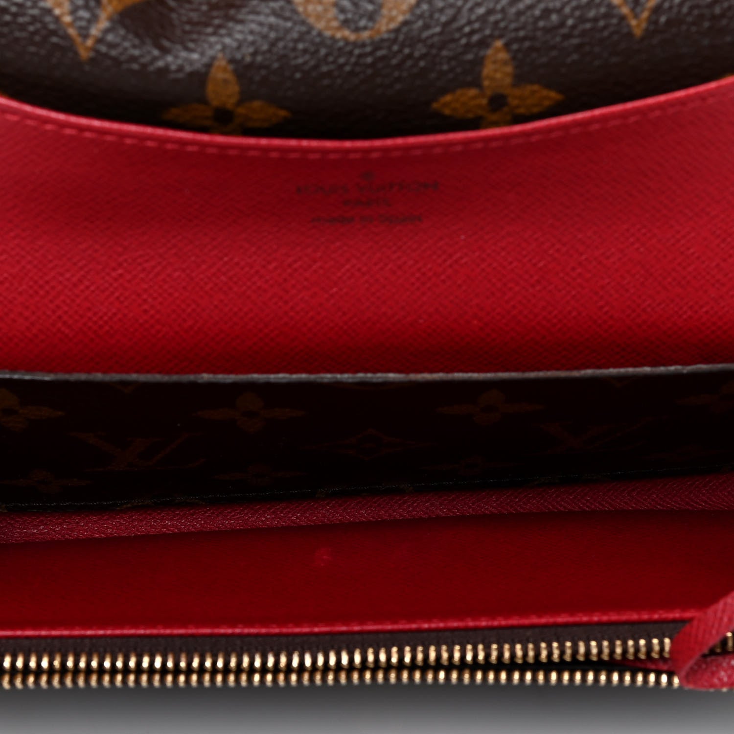 Louis Vuitton Monogram Emilie Wallet Red 4 of 4