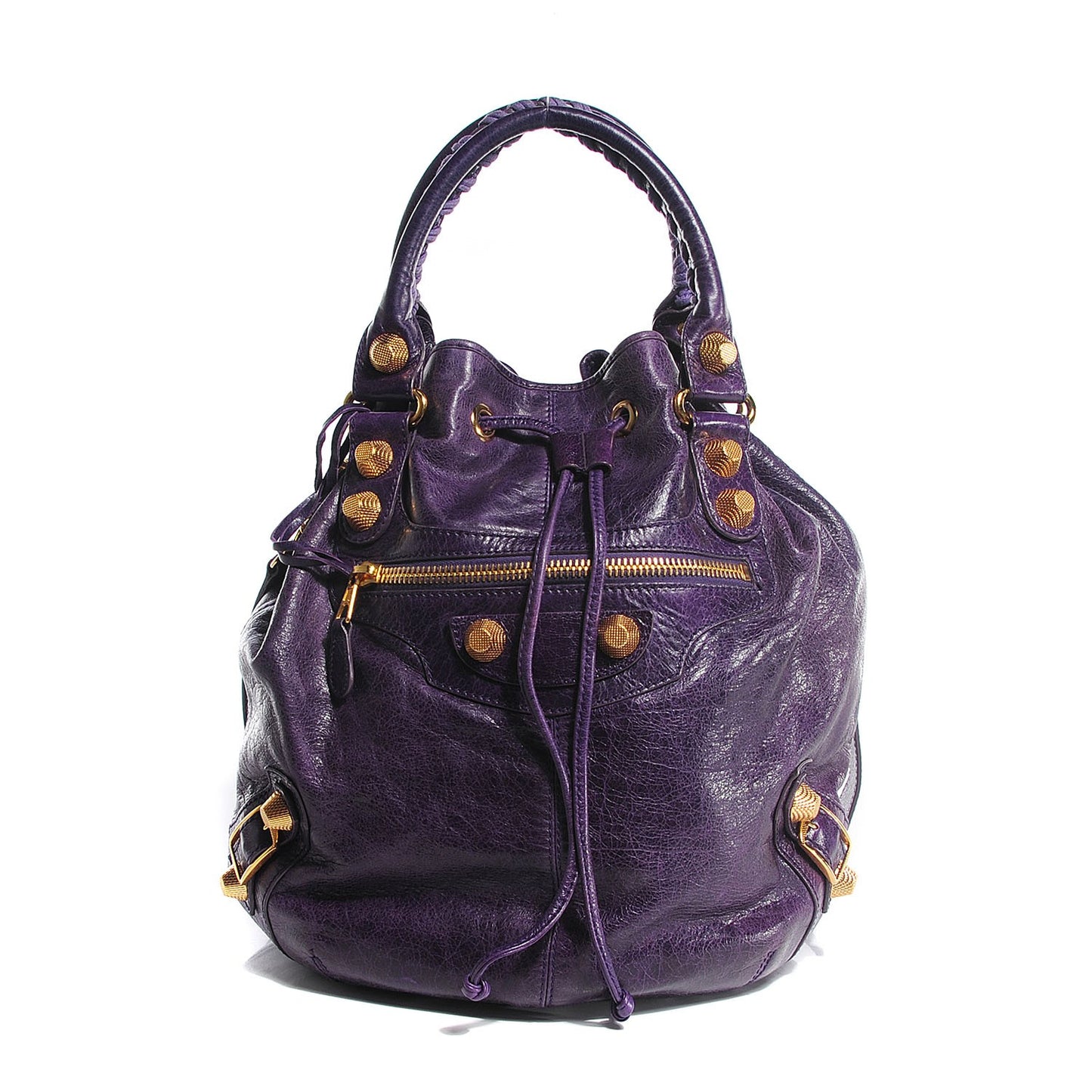 Agneau Giant 21 Gold Hardware Pompon Raisin