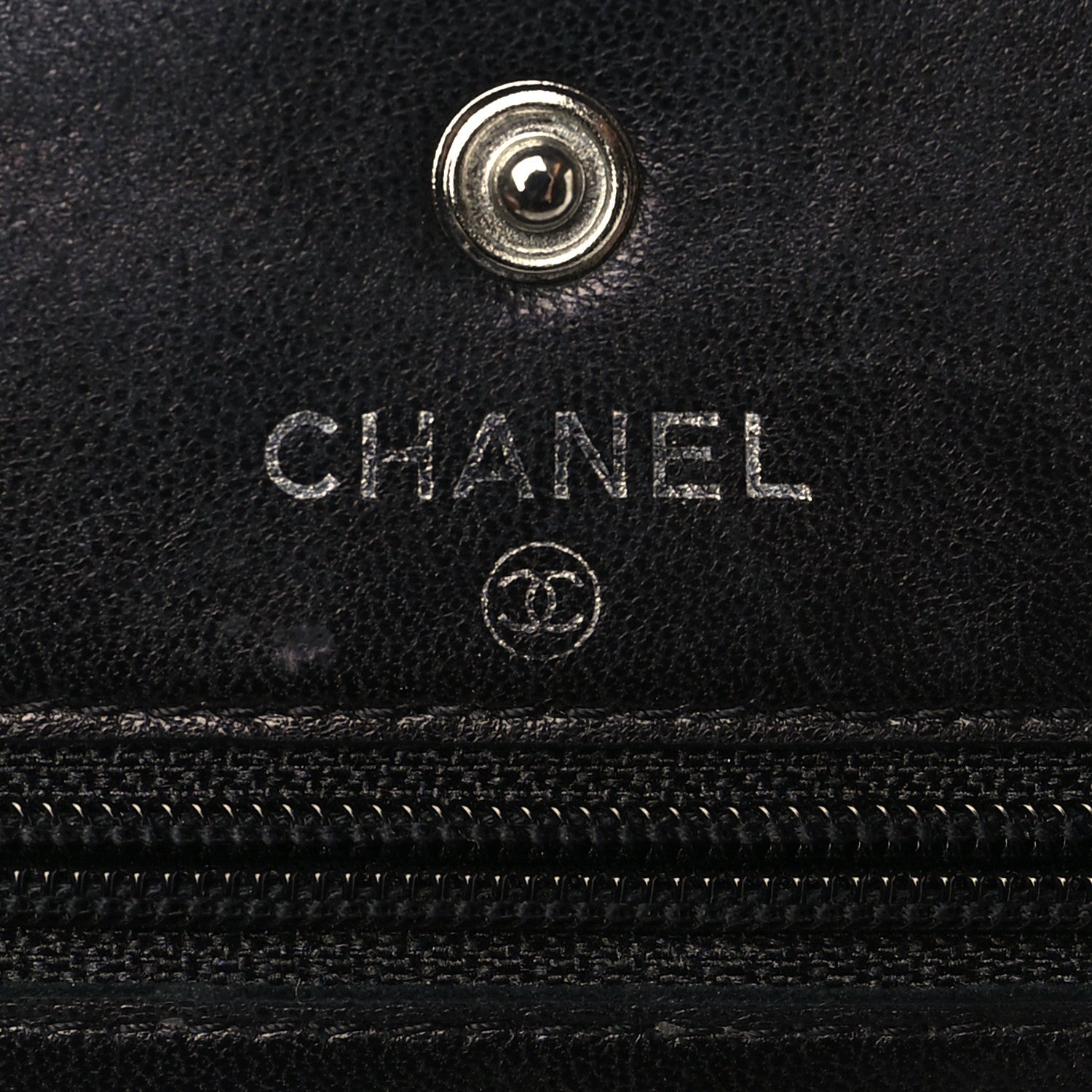 Chanel Caviar Timeless CC Wallet On Chain WOC Black 6 of 11