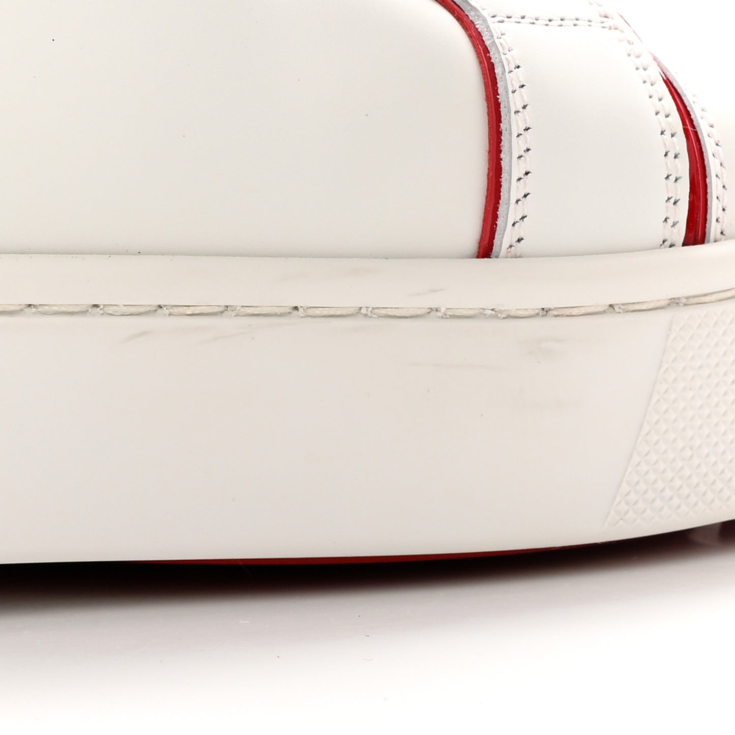 Calfskin Patent Vieirissima Flat Sneakers 41 White Red
