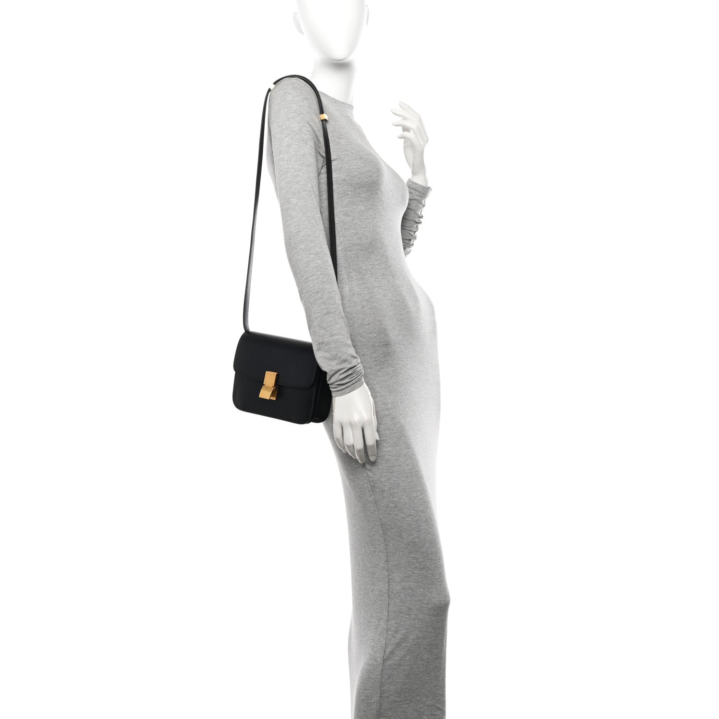 Box Calfskin Teen Classic Box Flap Bag Black