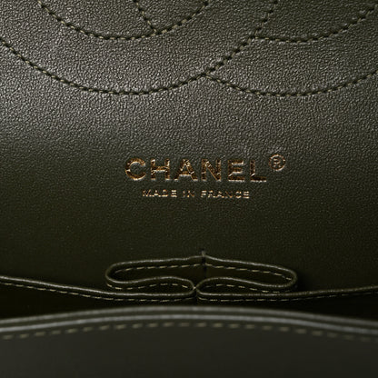 Chanel Lambskin Quilted Jumbo Double Flap Green 6 of 10