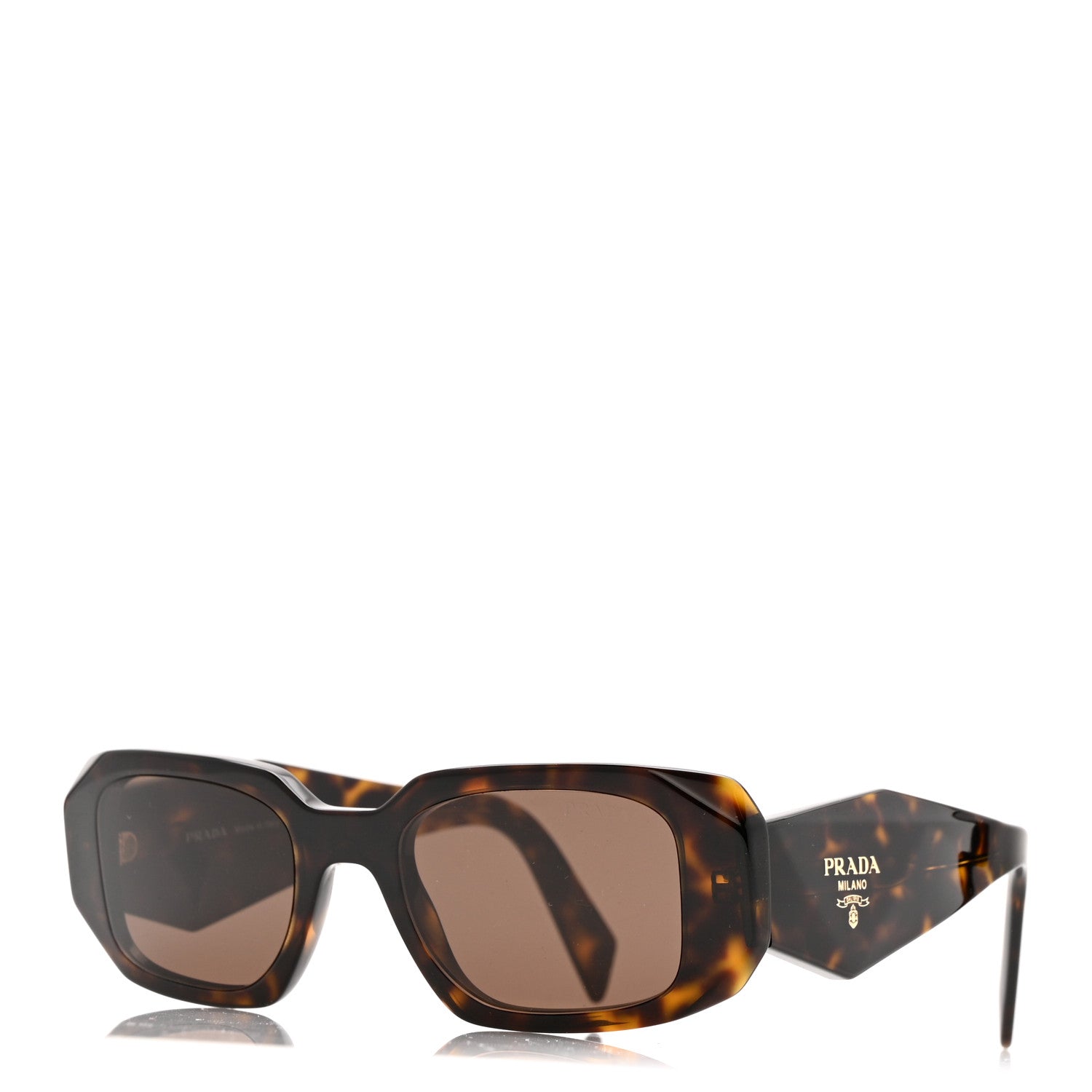 Prada Acetate Symbole Sunglasses SPR 17W Honey Tortoise 1 of 8