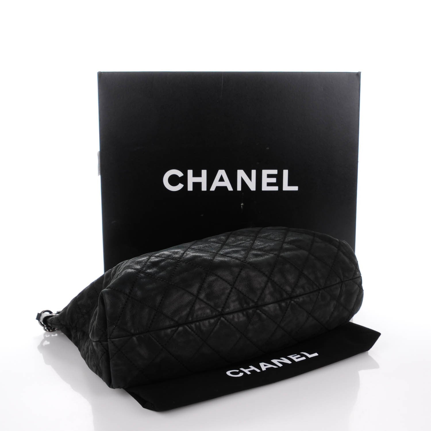 Chanel Iridescent Calfskin Coco Daily Hobo Black 4 of 7