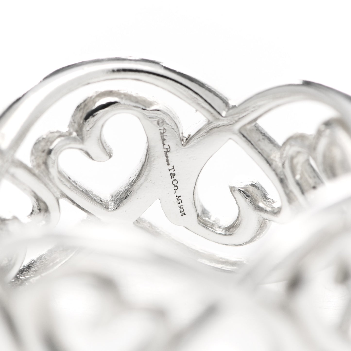 Sterling Silver Paloma Picasso Loving Heart Band Ring 54 7