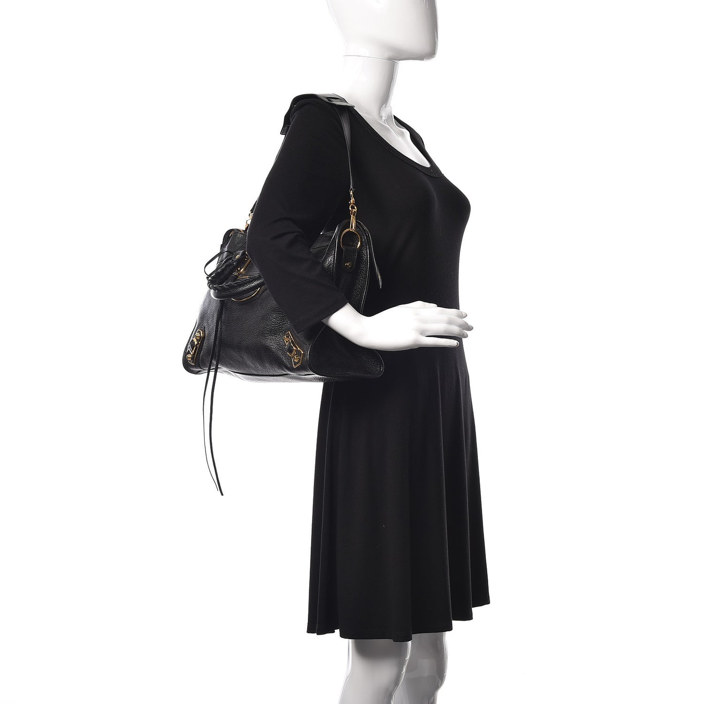 Chevre Gold Metallic Edge Hardware City Black