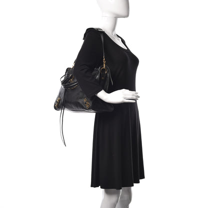 Balenciaga Chevre Gold Metallic Edge Hardware City Black 2 of 10