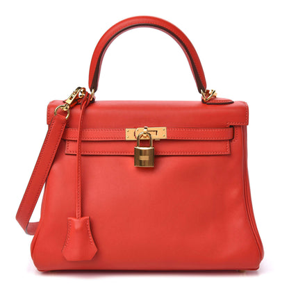 Hermes Swift Kelly Retourne 25 Capucine 1 of 10