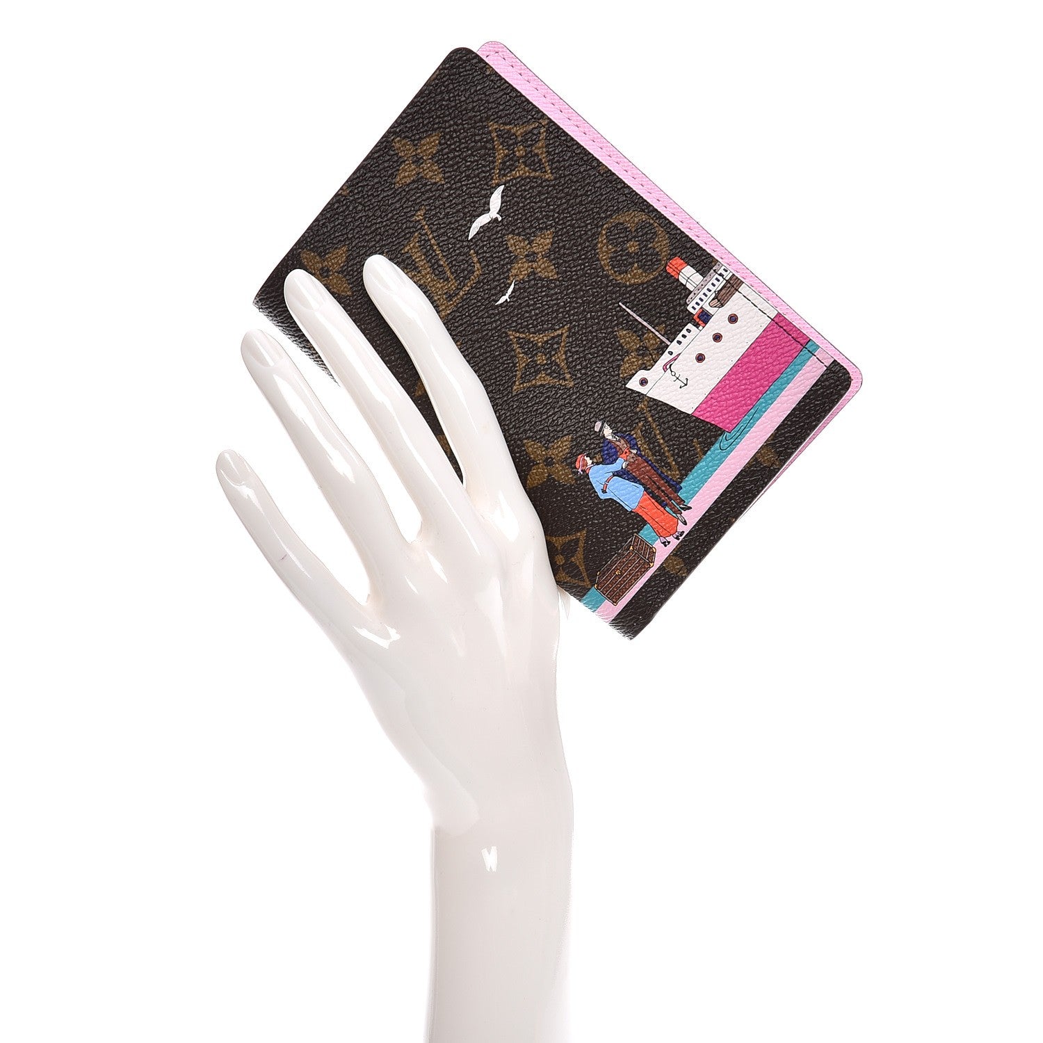 Louis Vuitton Monogram 2016 Christmas Animation Passport Cover Rose Ballerine 2 of 6