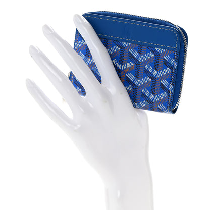 Goyard Goyardine Matignon PM Wallet Blue 2 of 9