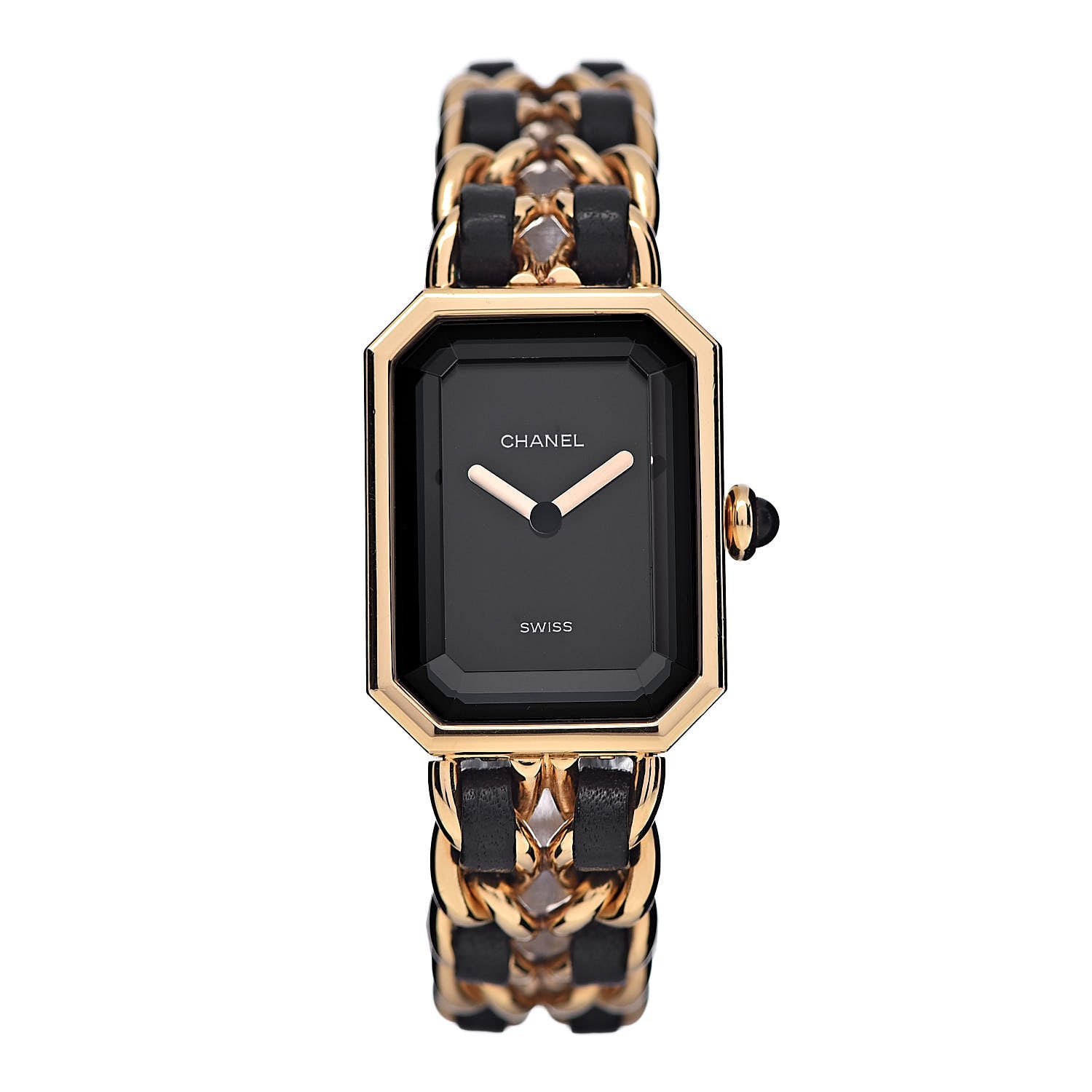 Chanel Stainless Steel Lambskin 20mm Chain Premiere Quartz Watch Gold M 1 of 6