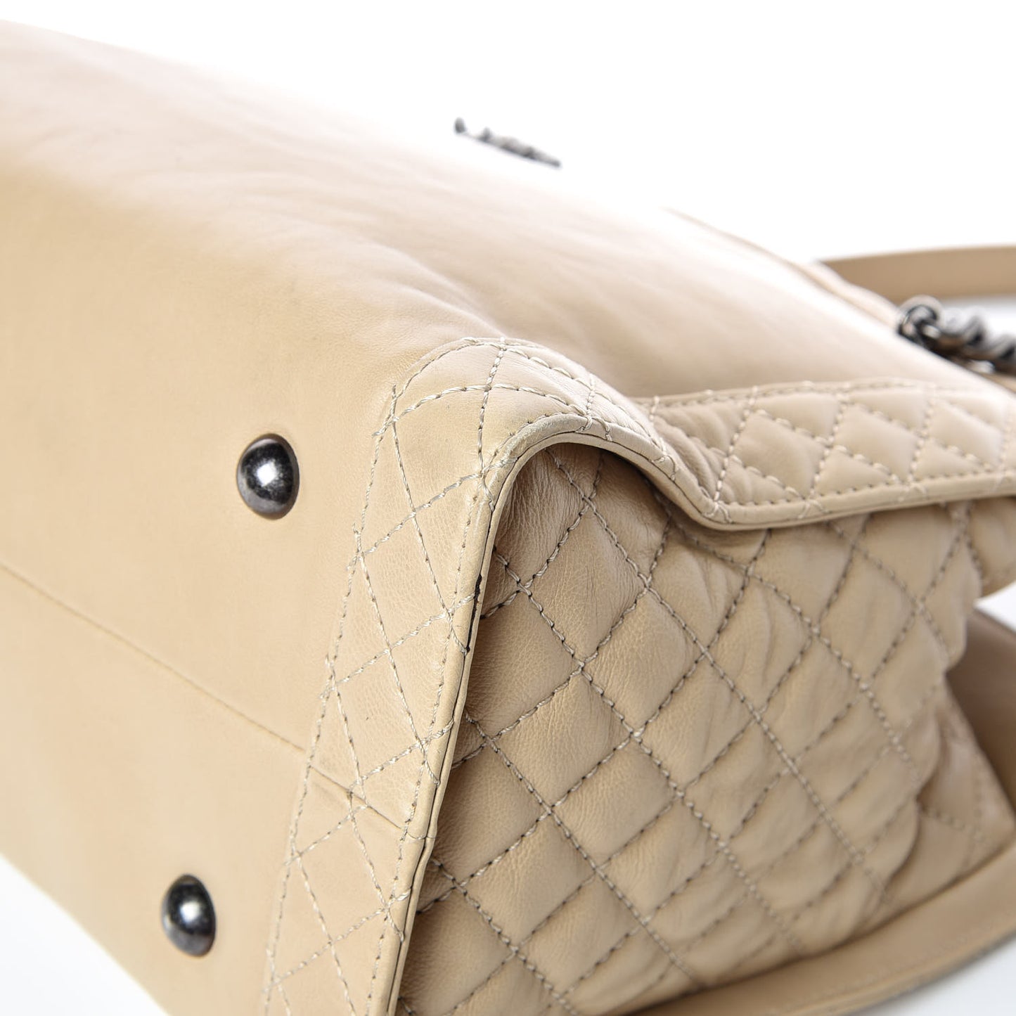 Lambskin Boy Reverso Shopping Tote Beige
