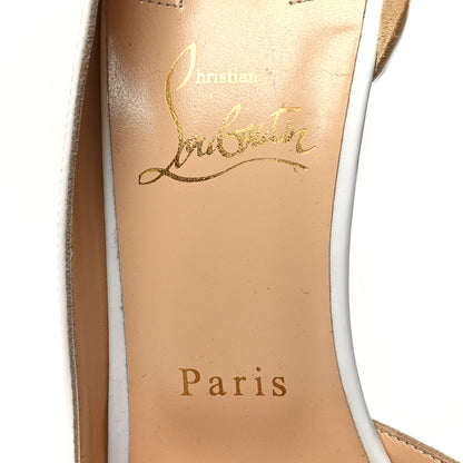 Christian Louboutin Patent Iriza 100 Pumps 40 White 7 of 7