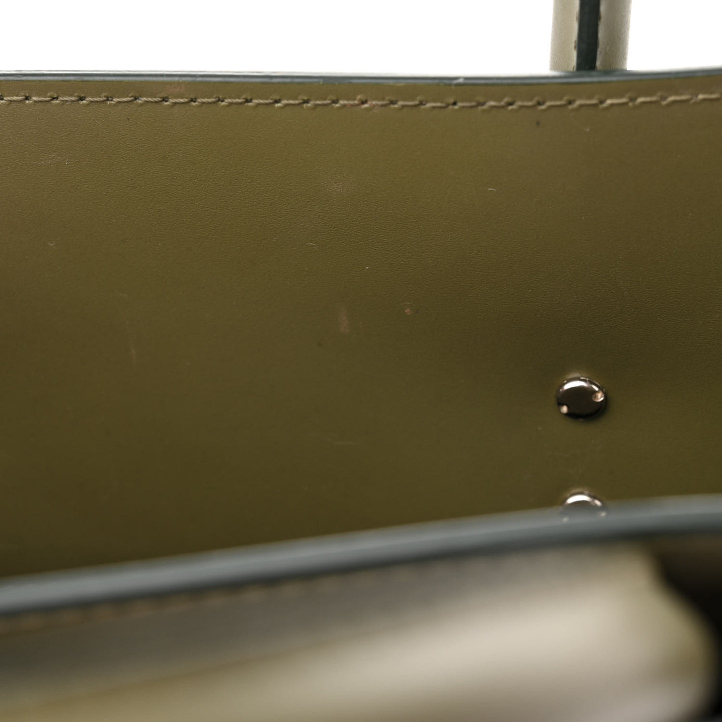 Smooth Calfskin Small Horizon Satchel Khaki