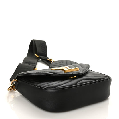 Louis Vuitton Calfskin New Wave Multi Pochette Black 4 of 8