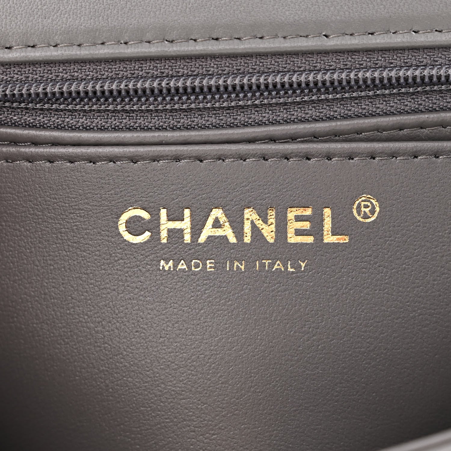 Chanel Lambskin Quilted Mini Top Handle Rectangular Flap Dark Grey 6 of 11