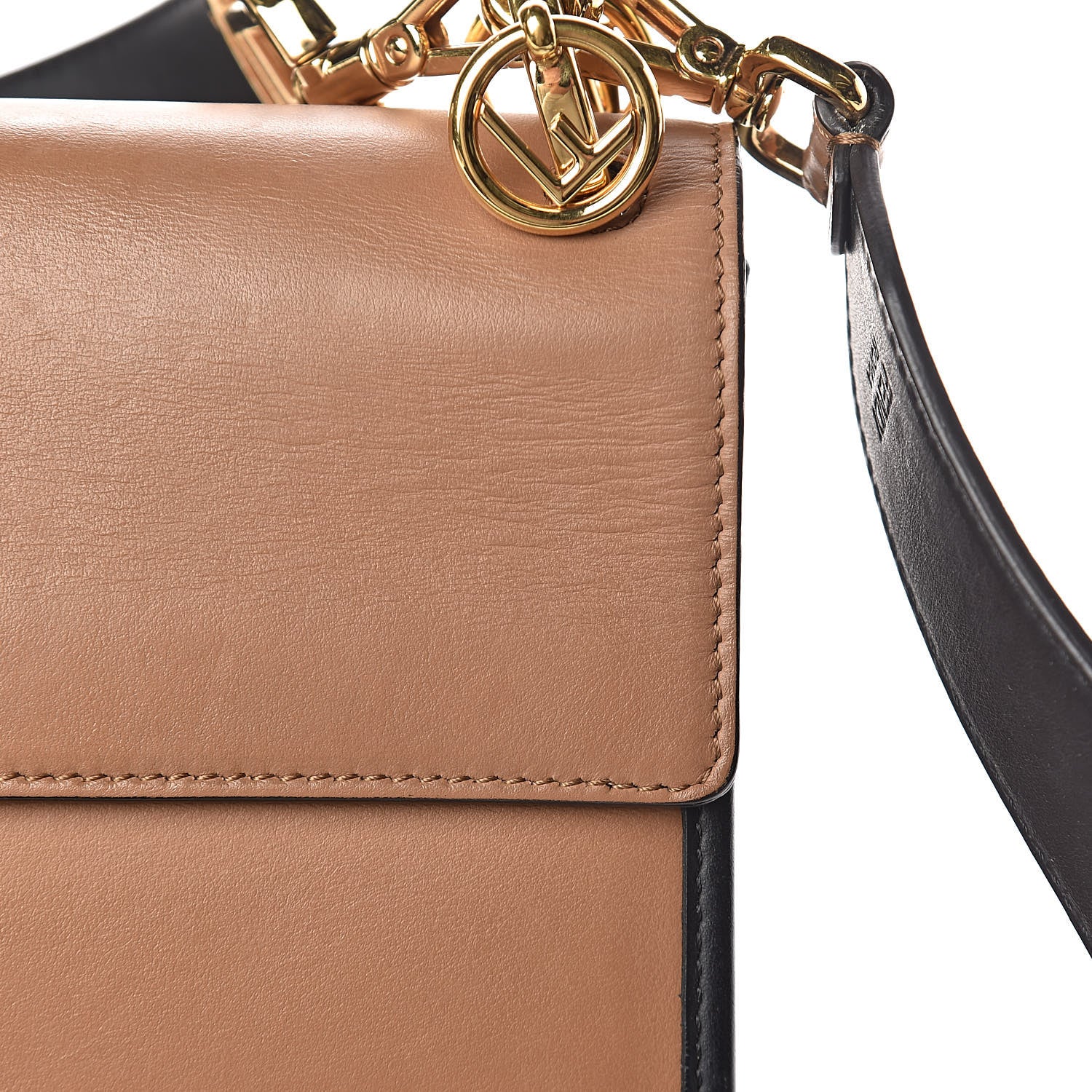 Fendi Vitello Century F is Fendi FF Embossed Kan I Shoulder Bag Orzo Tobacco 13 of 14