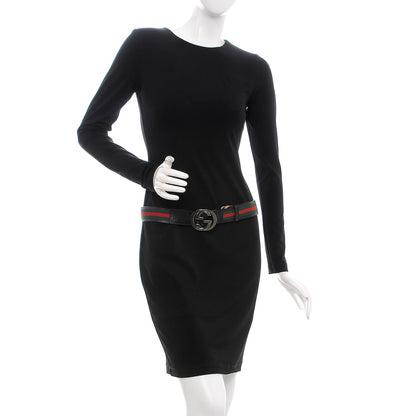Gucci Canvas Web Interlocking G Belt 85 34 Black 2 of 11