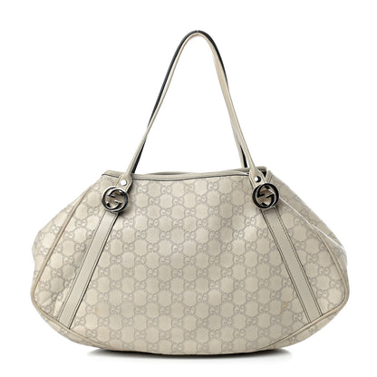 Gucci Guccissima Medium GG Twins Shoulder Bag Off White 1 of 10