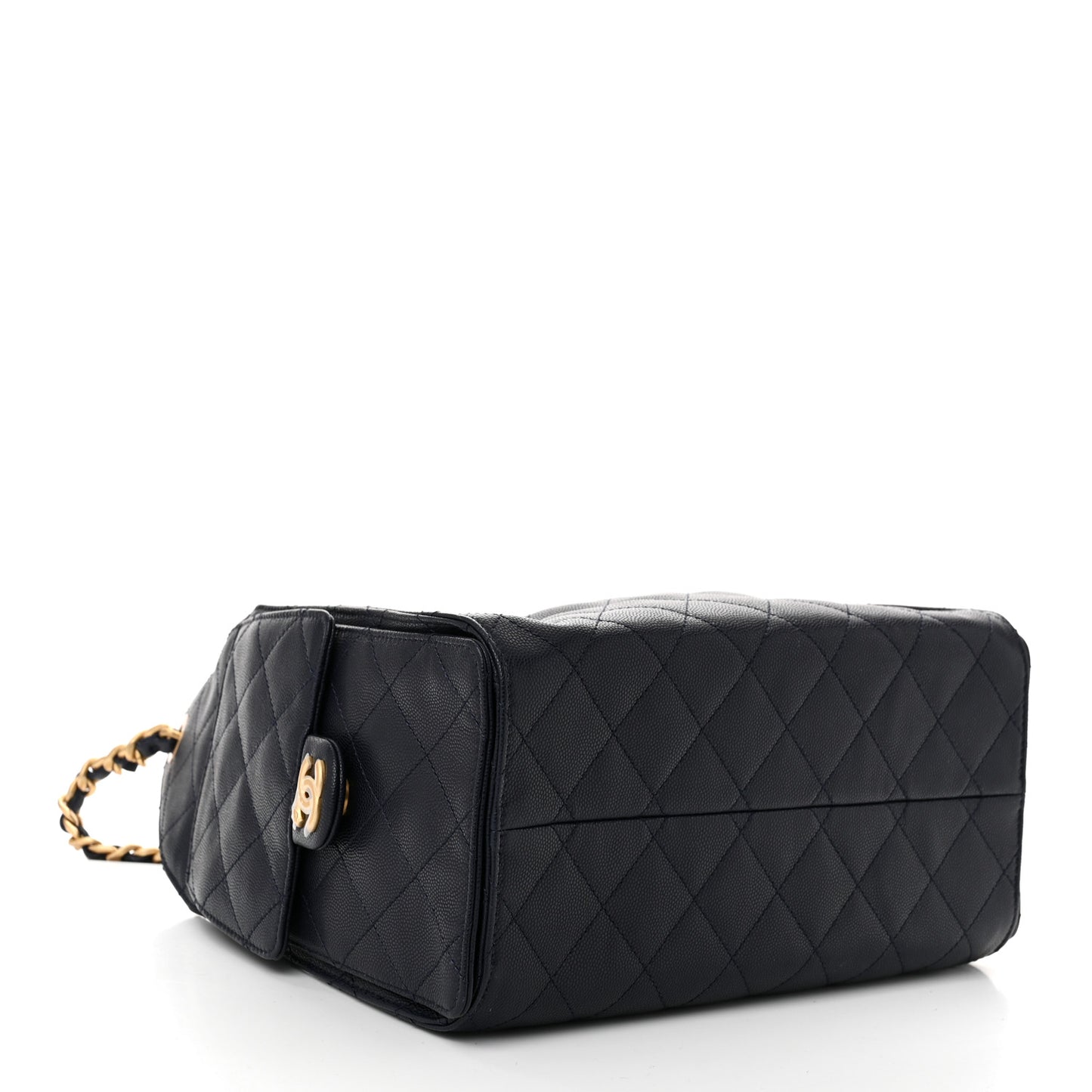 Caviar Quilted Small Chanel 25 Handbag Dark Navy