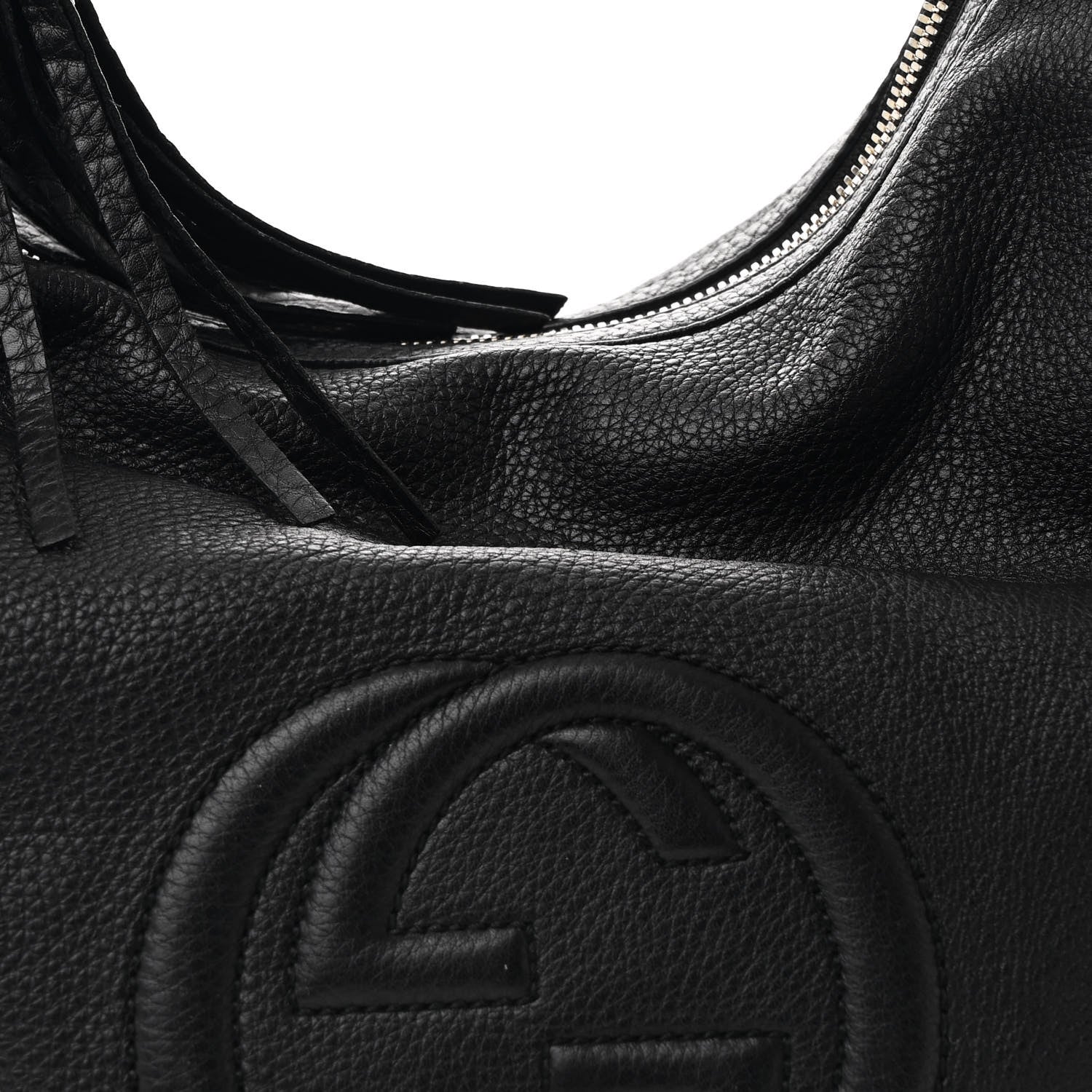 Gucci Pebbled Calfskin Medium Soho Chain Hobo Black 8 of 12