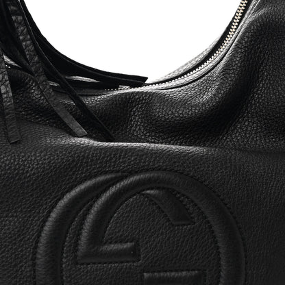 Gucci Pebbled Calfskin Medium Soho Chain Hobo Black 8 of 12