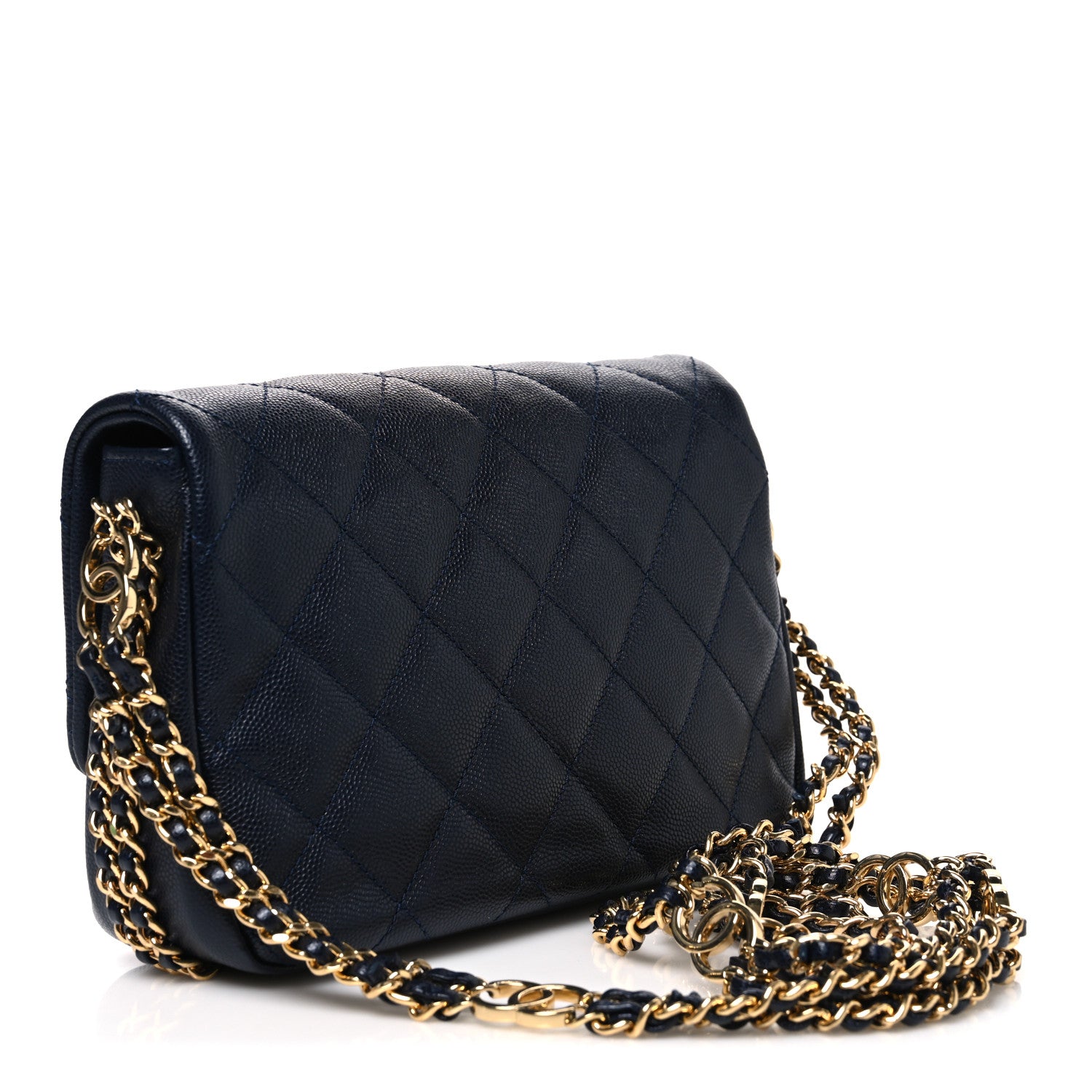 Chanel Caviar Quilted Mini CC You Flap Navy 3 of 10