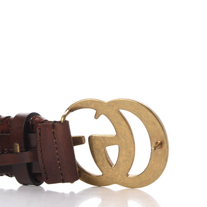 Gucci Calfskin Braided Double G 40mm Belt 90 36 Cuoio Bruciato 5 of 6