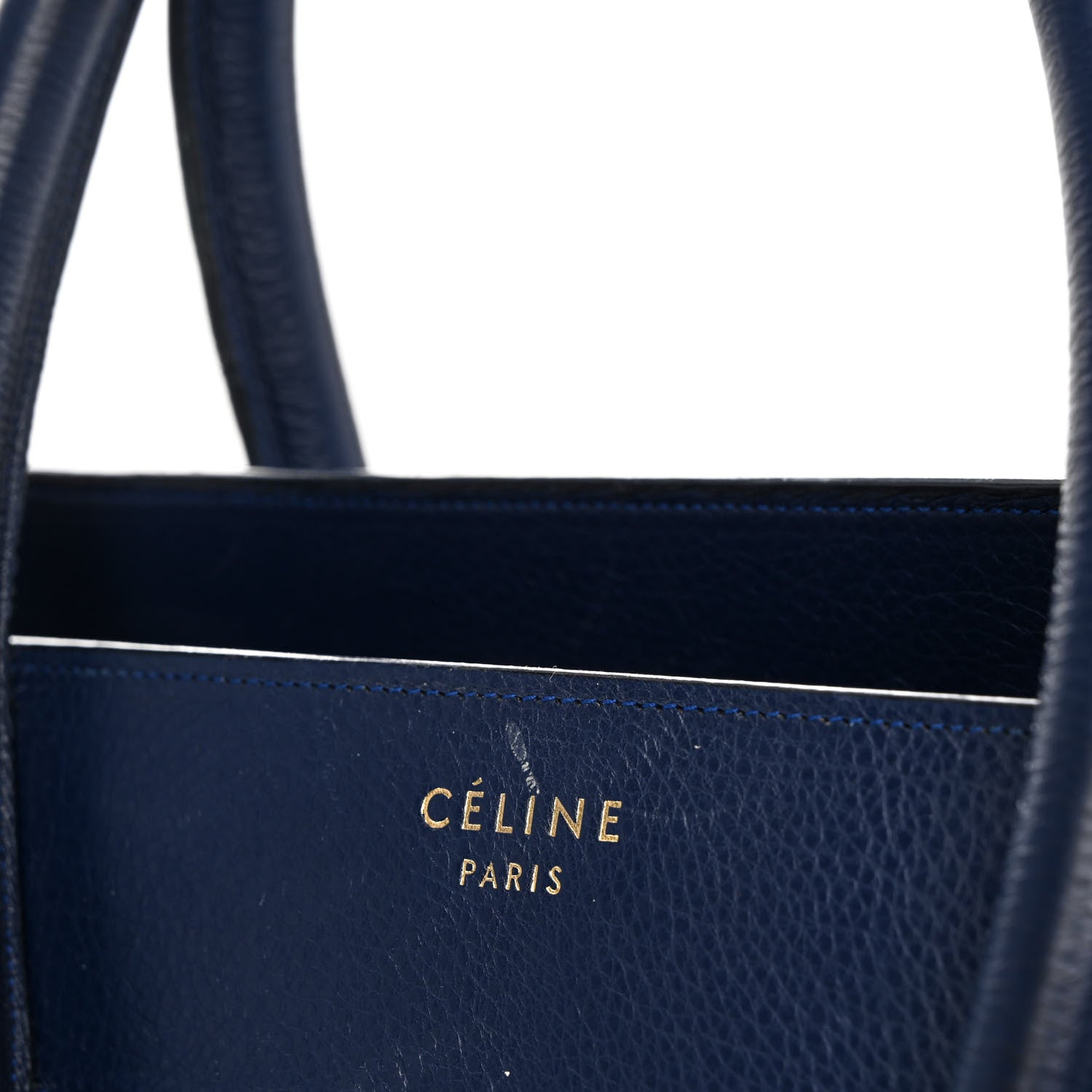 Celine Drummed Calfskin Mini Luggage Ink 11 of 15
