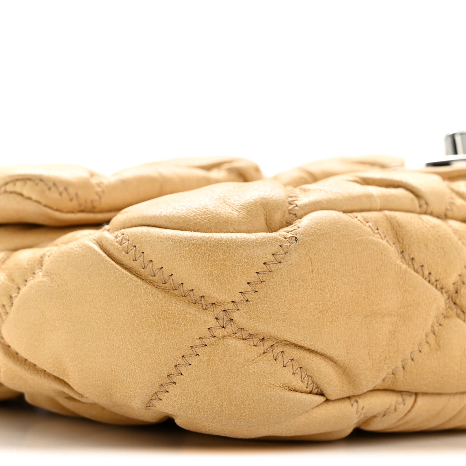 Chanel Calfskin Quilted Medium Bubble Quilt Flap Bag Beige 9 of 14