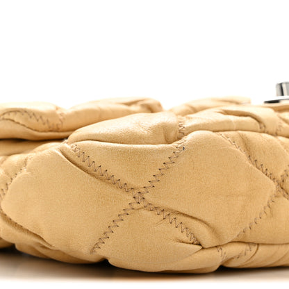 Chanel Calfskin Quilted Medium Bubble Quilt Flap Bag Beige 9 of 14