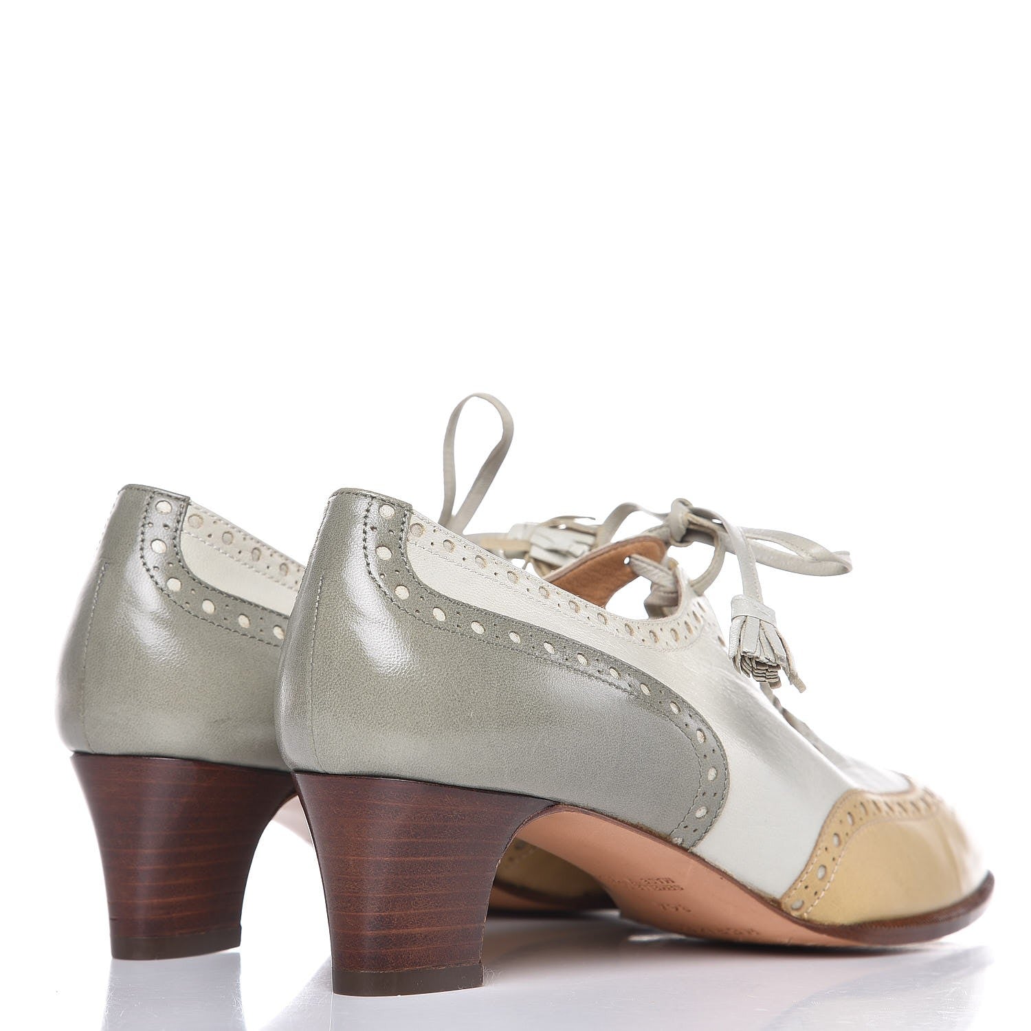 Hermes Lambskin Brogues Lace Up Oxford 36.5 4 of 11