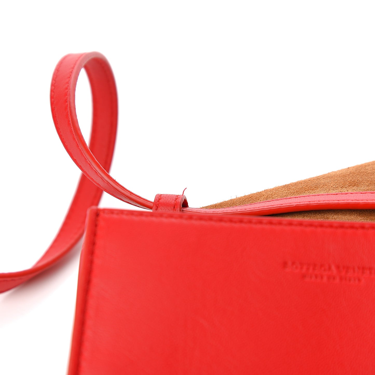 Lambskin Maxi Intrecciato Mini Cassette Crossbody Bag Bright Red