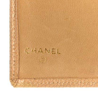Chanel Caviar Diamond Stitched French Wallet Beige 6 of 15
