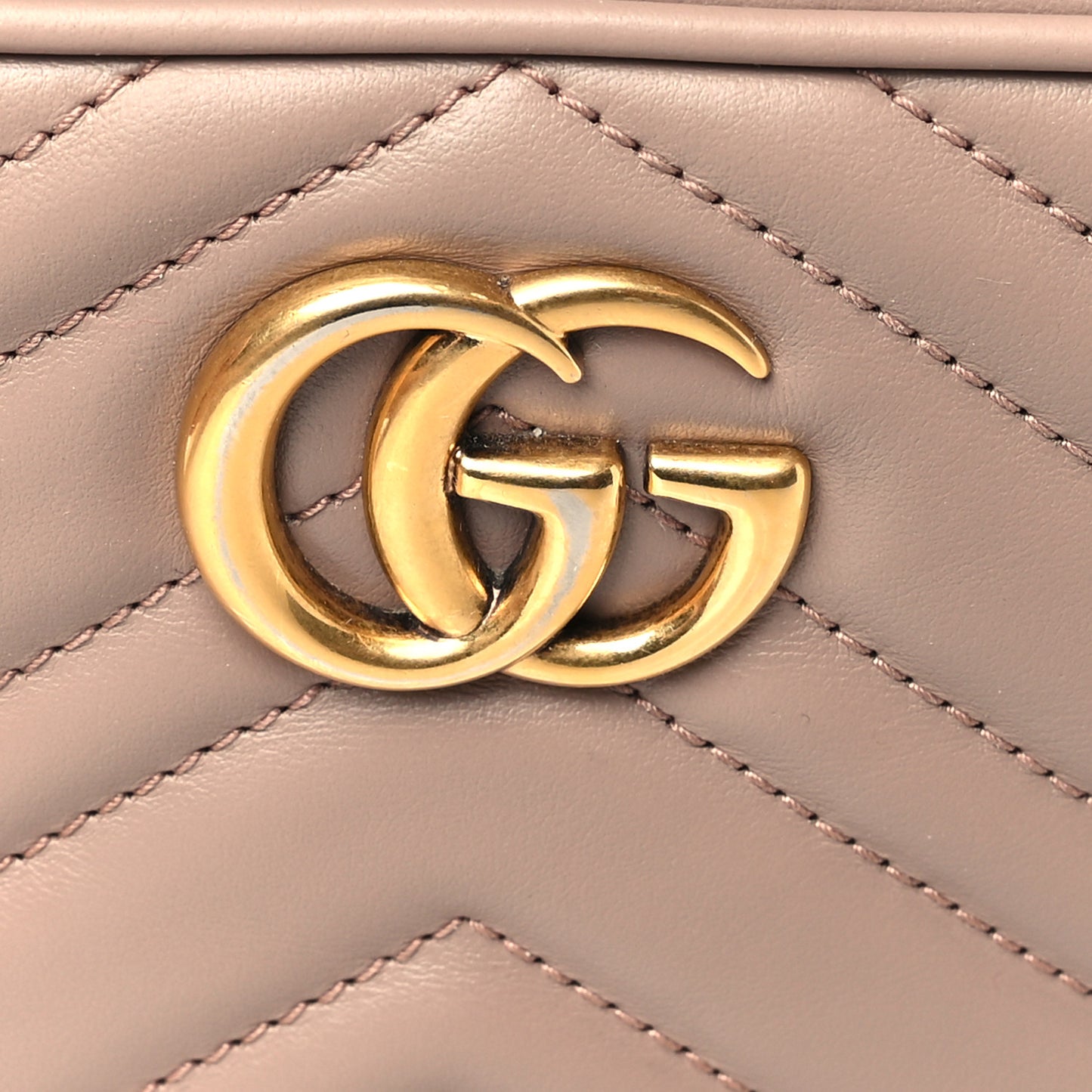 Calfskin Matelasse Mini GG Marmont Chain Shoulder Bag Porcelain Rose