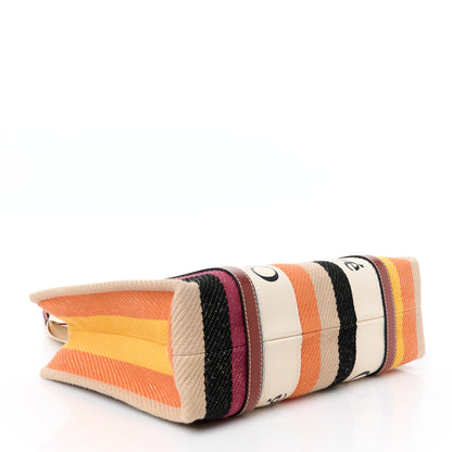 Chloe Cotton Calfskin Medium Woody Striped Tote Multicolor 4 of 11