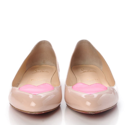 Christian Louboutin Patent Doracora Flats 38.5 Ballerina Shocking Pink 2 of 14