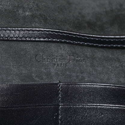 Christian Dior Denim Studded Diorama Wallet On Chain Blue 6 of 9