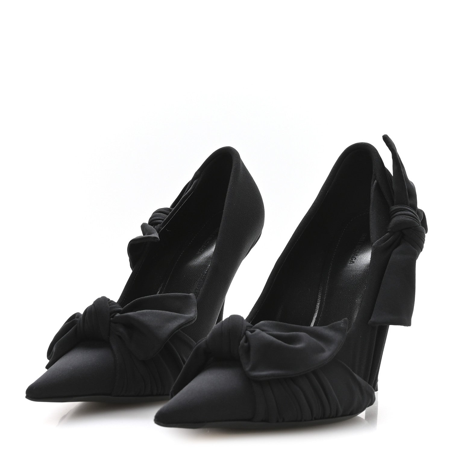 Balenciaga Stretch Cupro Nylon Jersey Knife Knot 110mm Pumps 36