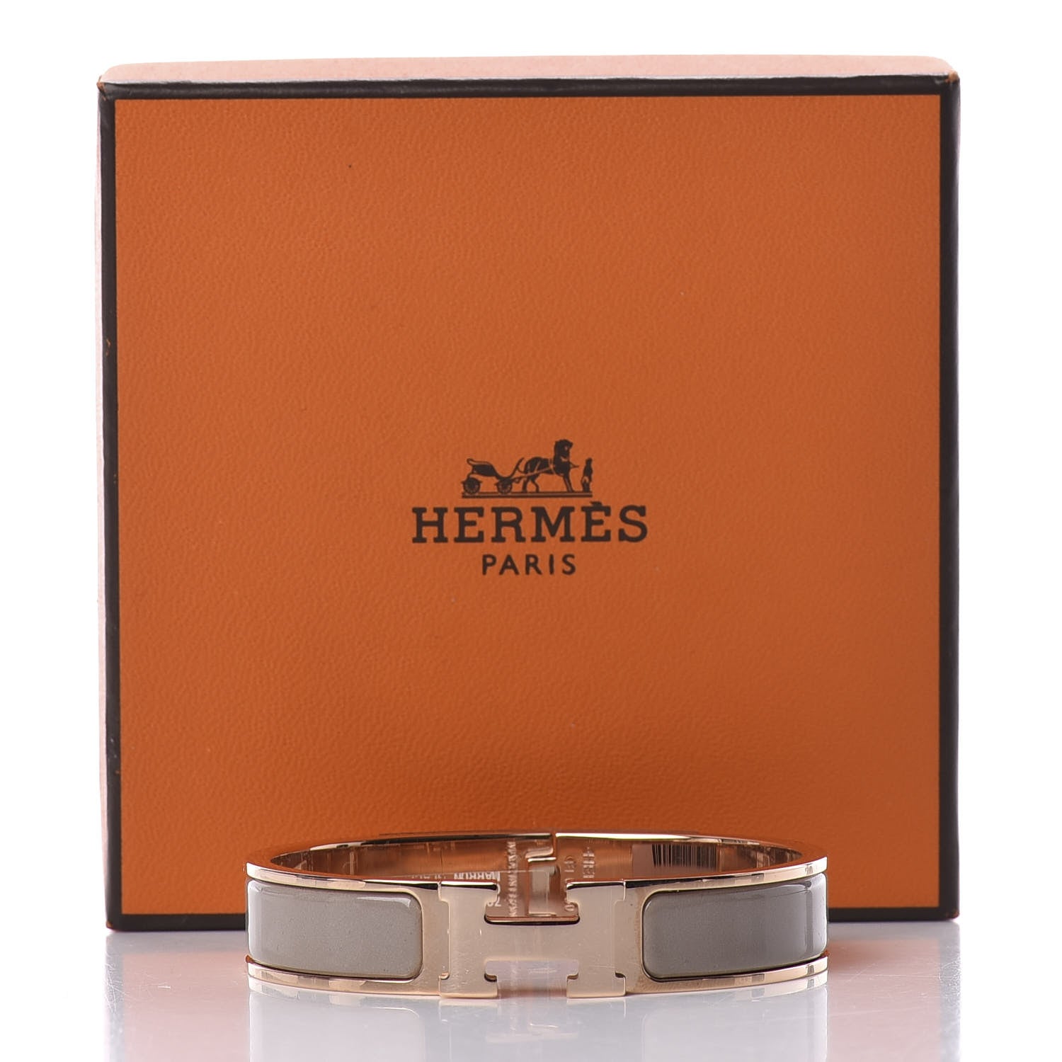 Hermes Enamel Clic Clac H Narrow Bracelet PM Marron Glace 6 of 6