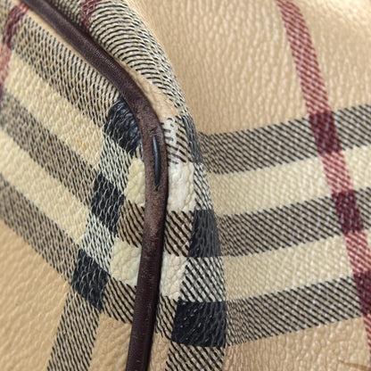 Burberry Haymarket Check Studded Tote Chocolate 11 of 11