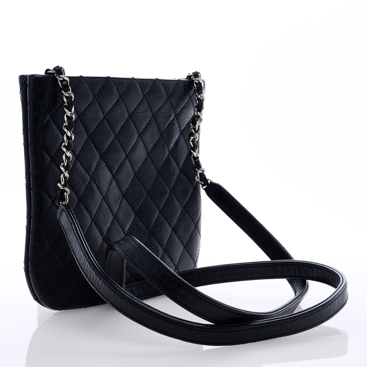 Chanel Aged Calfskin Quilted Crossbody Bag Black 3 of 9