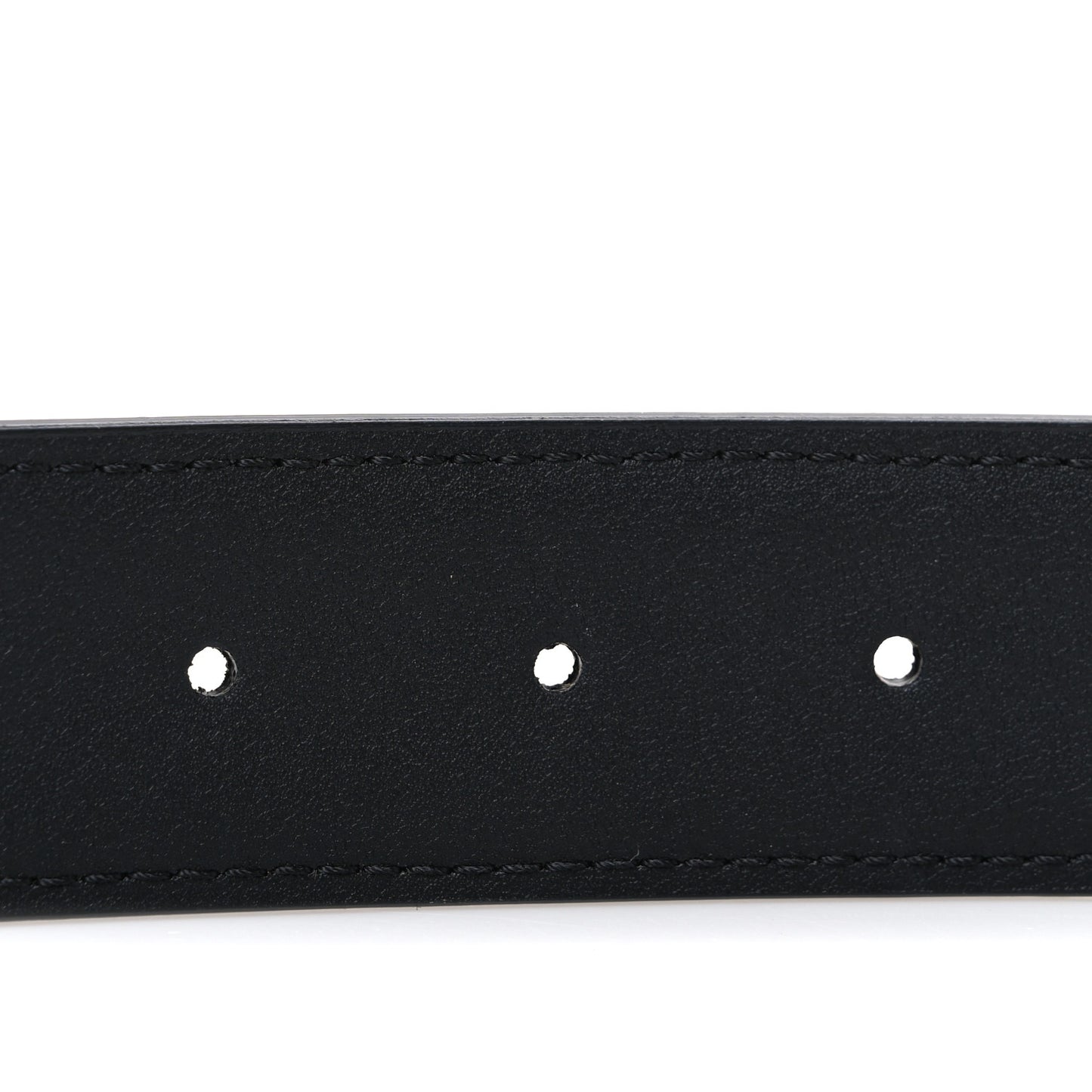 X MARC JACOBS Canvas Vitello King FF Belt 70 28 Black White