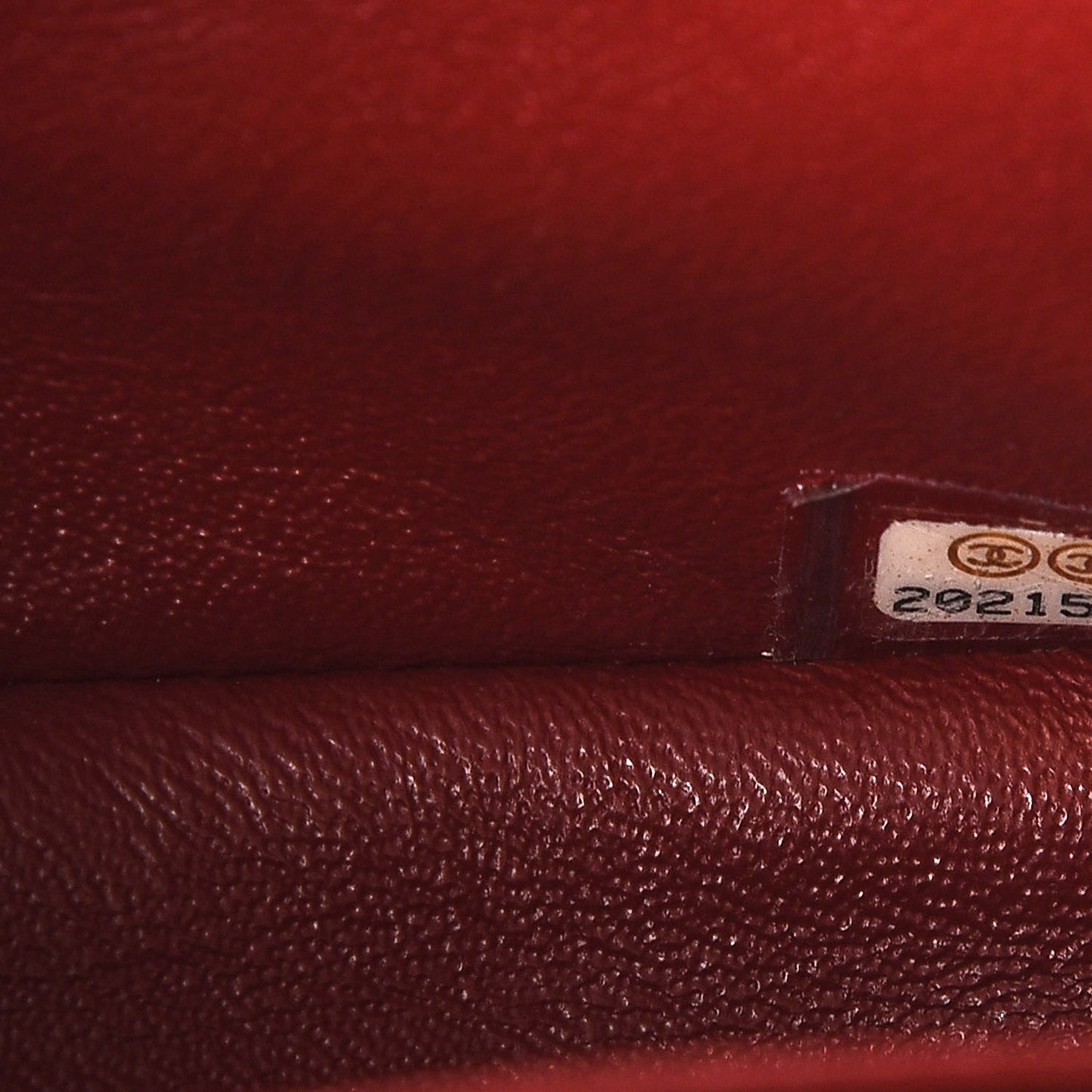 Patent Calfskin Quilted Mini Rectangular Flap Dark Red