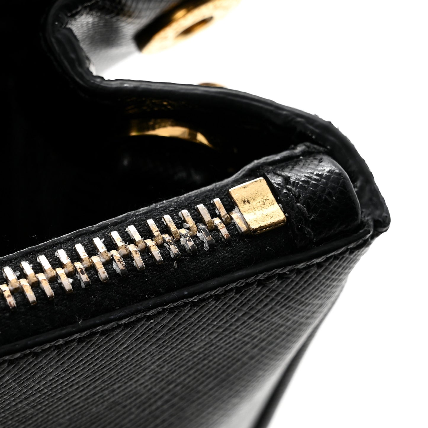 Saffiano Small Galleria Double Zip Tote Black