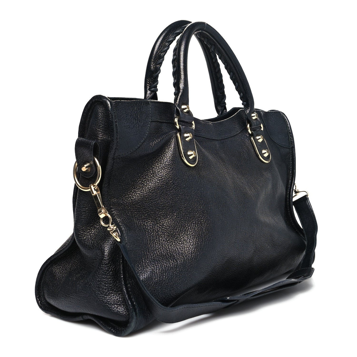 Balenciaga Chevre Gold Metallic Edge Hardware City Black 3 of 17